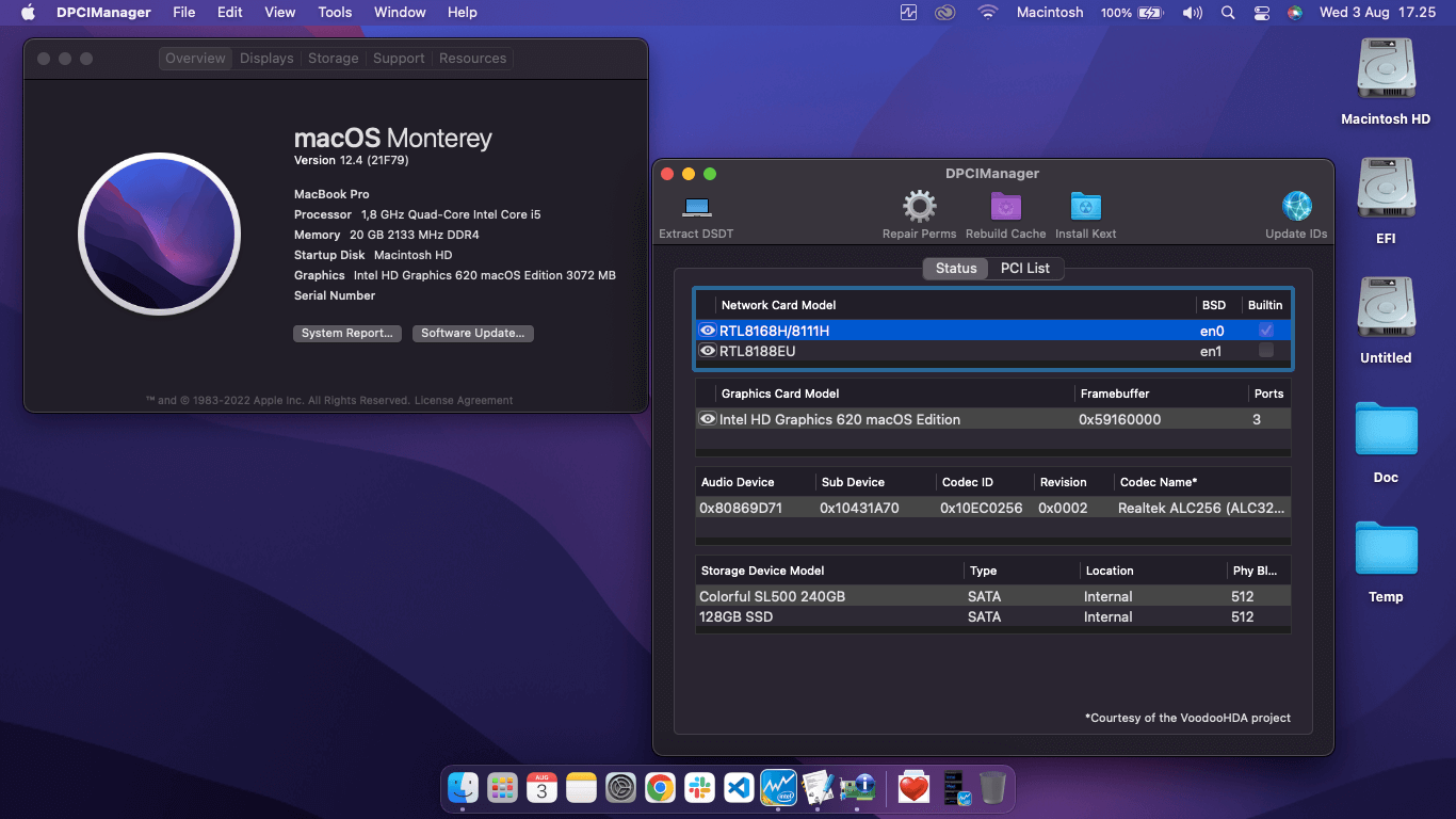 Success Hackintosh macOS Monterey 12.4 Build 21F79 in Asus A442UR-GA042T